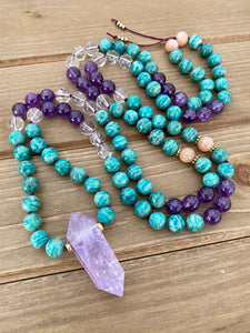 Amazonite Moon Mala