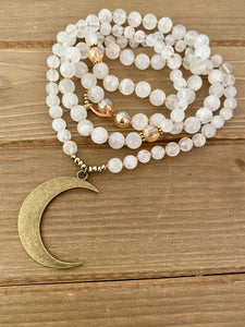 Moonstone Full Moon Mala