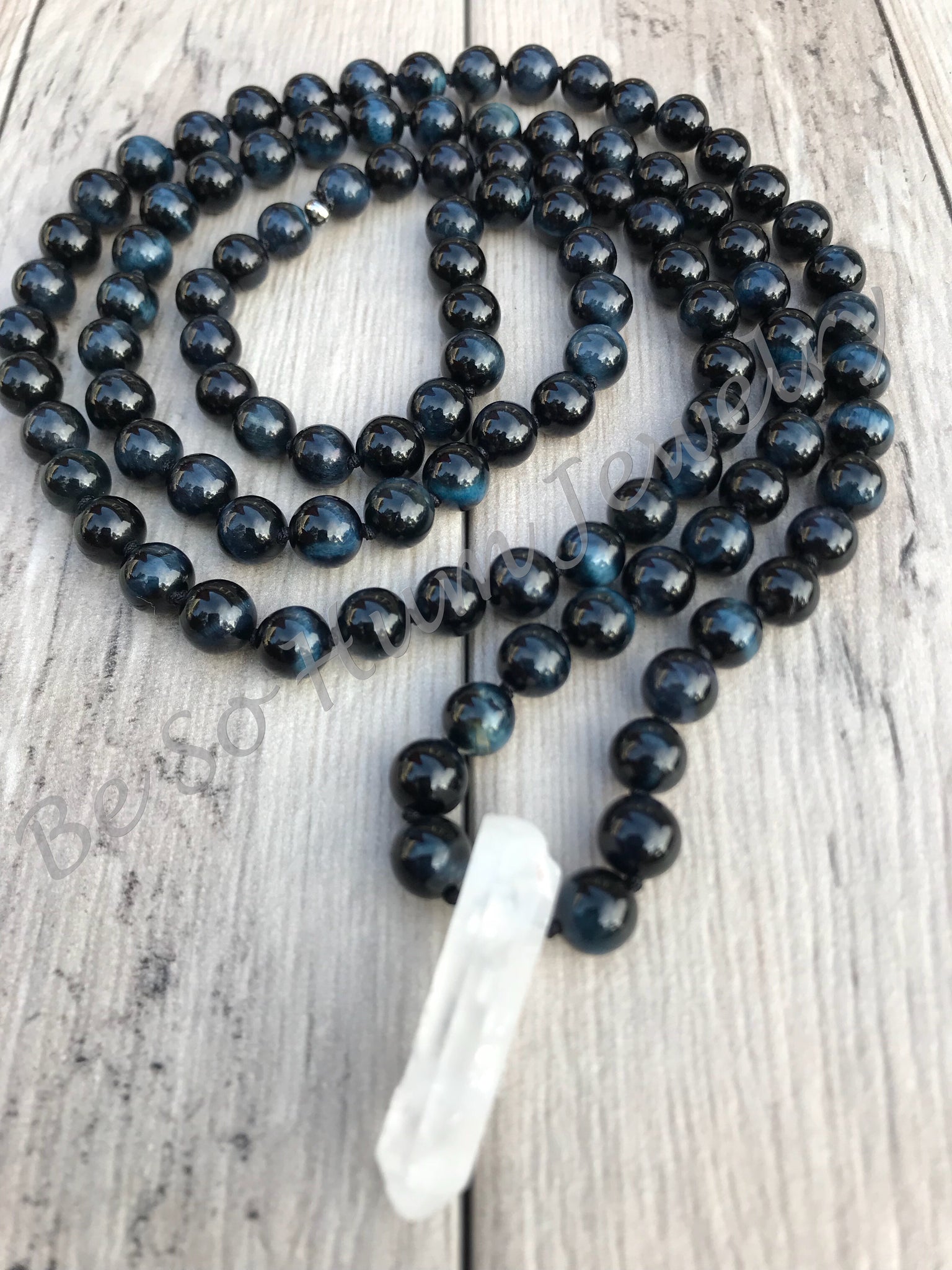 Clear Night Mala Necklace
