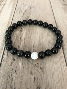 Mala Bracelet with Black Obsidian