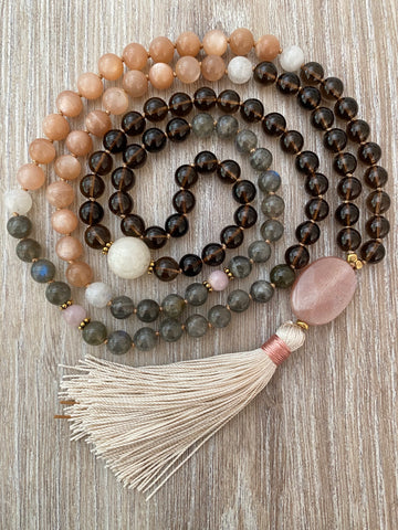 Full  Moon Gemstone of the Month Mala Collection
